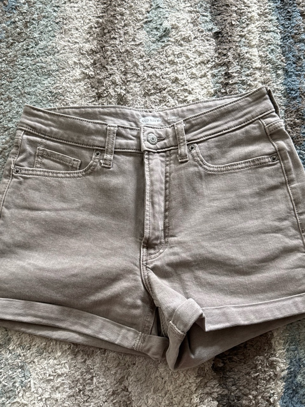 Old Navy Taupe Denim Cuffed Women's Shorts